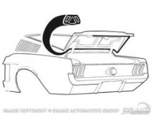 TIIVISTE PAKSIN  FORDMUSTANG 196768 FB