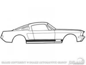 TEIPPI SARJA MUSTANG 1967 GT VALKOINEN