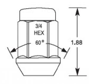 MUTTERI 91818HD 34 Hex Kromi tasainen XXL