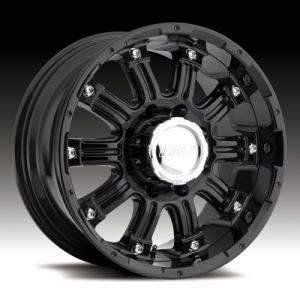 VANNE ALU 18X9 8X65 8ET20MM MUSTA 1kpl  puuttuu keskikuppi